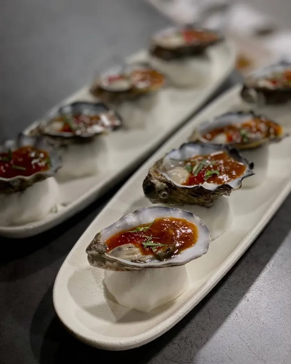 Coeliac-safe Pacific Oysters at Eddy + Wolff; 100% Gluten-Free Southeast Asian cuisine with Tom Yum and Sawtooth Coriander.